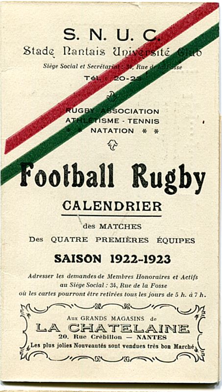 <p style='text-align: center;'><strong><span style='font-family: arial, helvetica, sans-serif; font-size: medium; color: #0000ff;'>Calendrier de la saison 1922-1923</span></strong>
<p style='text-align: left;'><em><span style='font-family: arial, helvetica, sans-serif; font-size: medium; color: #0000ff;'>(collection de l'auteur)</span></em>