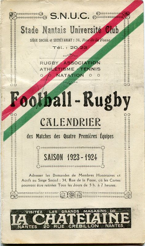 <p style='text-align: center;'><strong><span style='font-size: medium; font-family: arial, helvetica, sans-serif; color: #0000ff;'>Calendrier saison 1923-1924</span></strong>
<p style='text-align: left;'><em><span style='font-size: medium; font-family: arial, helvetica, sans-serif; color: #0000ff;'>(collection de l'auteur)</span></em>