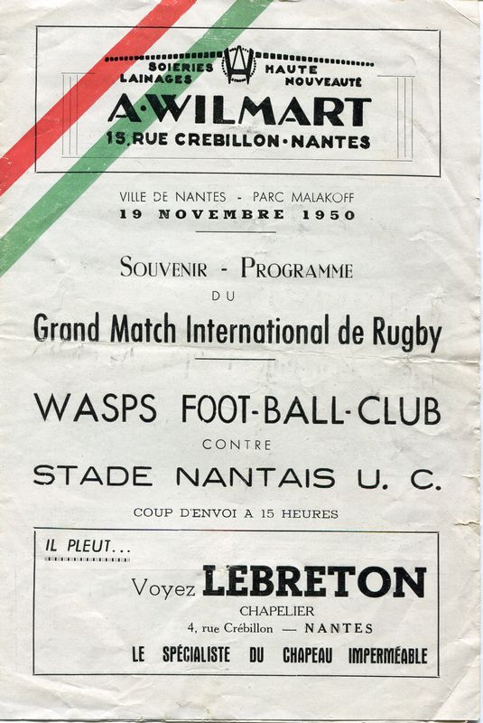 <p style='text-align: center;'><strong><span style='font-family: arial, helvetica, sans-serif; font-size: medium; color: #0000ff;'>Programme du match SNUC - F.C. du 19 novembre 1950.</span></strong>
<p style='text-align: left;'><em><span style='font-family: arial, helvetica, sans-serif; font-size: medium; color: #0000ff;'>(collection de l'auteur)</span></em>