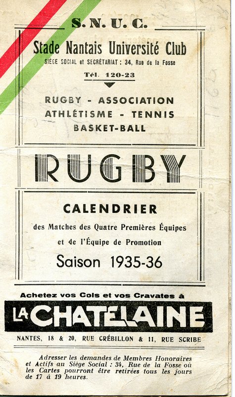 <p style='text-align: center;'><strong><span style='font-size: medium; font-family: arial, helvetica, sans-serif; color: #0000ff;'>Calendrier saison 1935-1936</span></strong>
<p style='text-align: left;'><em><span style='font-size: medium; font-family: arial, helvetica, sans-serif; color: #0000ff;'>(collection de l'auteur)</span></em>