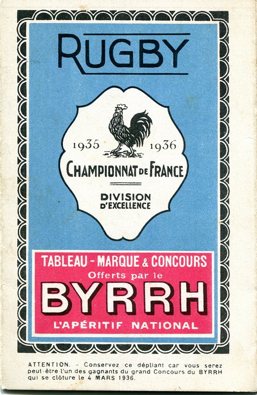 <p style='text-align: center;'><strong><span style='font-family: arial, helvetica, sans-serif; font-size: medium; color: #0000ff;'>Calendrier Saison 1935-1936</span></strong>
<p style='text-align: left;'><em><span style='font-family: arial, helvetica, sans-serif; font-size: medium; color: #0000ff;'>(collection de l'auteur)</span></em>