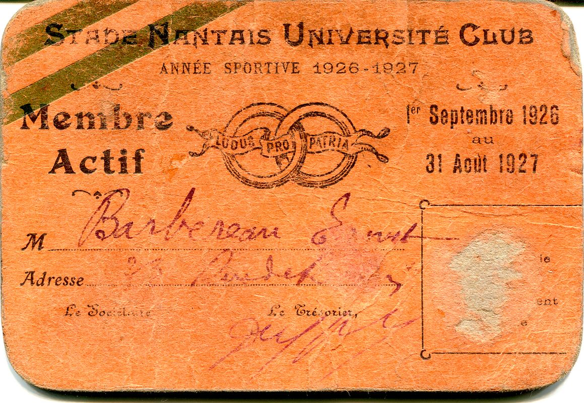 <p style='text-align: center;'><strong><span style='font-family: arial, helvetica, sans-serif; font-size: medium; color: #0000ff;'>Carte de membre d'Ernest BARBEREAU</span></strong>
<p style='text-align: left;'><em><span style='font-family: arial, helvetica, sans-serif; font-size: medium; color: #0000ff;'>(collection de l'auteur)</span></em>