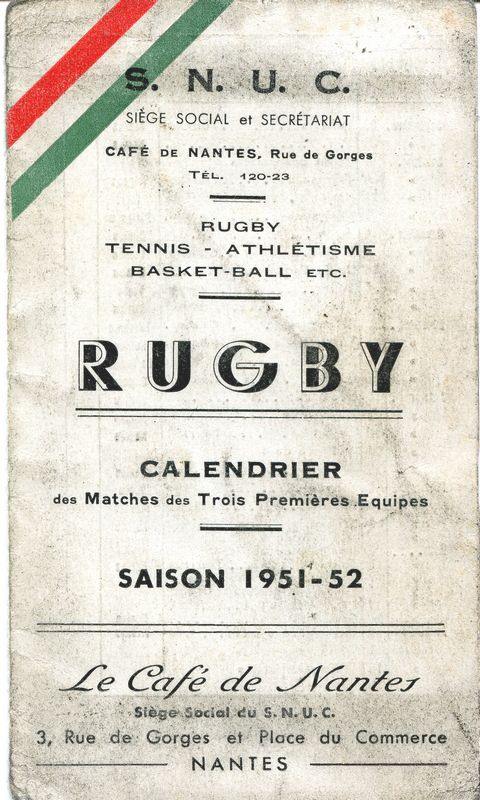 <p style='text-align: center;'><strong><span style='font-size: medium; font-family: arial, helvetica, sans-serif; color: #0000ff;'>Calendrier de la saison 1951-1952</span></strong>
<p style='text-align: left;'><em><span style='font-size: medium; font-family: arial, helvetica, sans-serif; color: #0000ff;'>(collection de l'auteur)</span></em>